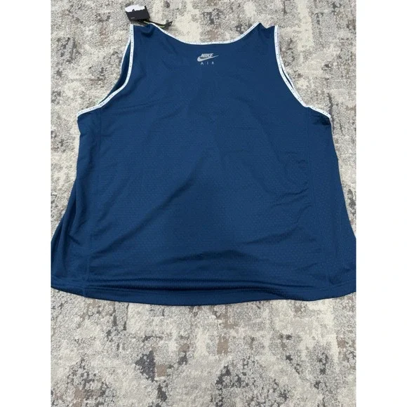 New Nike Women's Plus Size 1X Air Running Tank Top Blue  MSRP $50 DB4448-432 - Picture 9 of 10